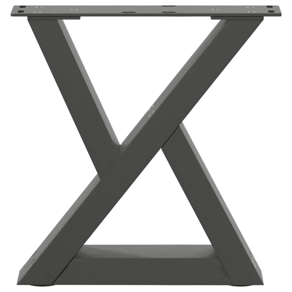 vidaXL Coffee Table Legs 2 pcs Anthracite 30x(30-31.3) cm Steel