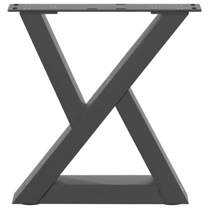 vidaXL Coffee Table Legs 2 pcs Anthracite 30x(30-31.3) cm Steel