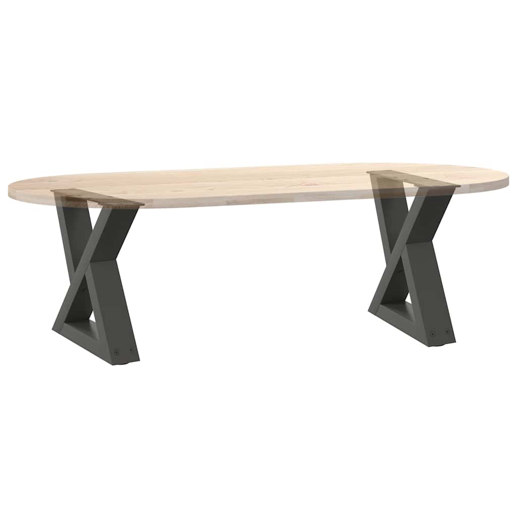 vidaXL Coffee Table Legs 2 pcs Anthracite 30x(30-31.3) cm Steel