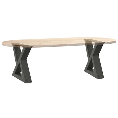 vidaXL Coffee Table Legs 2 pcs Anthracite 30x(30-31.3) cm Steel