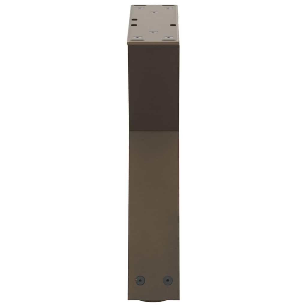 vidaXL Coffee Table Legs 2 pcs Natural Steel 30x(30-31,3) cm Steel