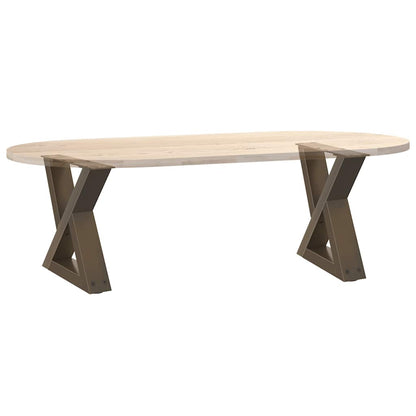 vidaXL Coffee Table Legs 2 pcs Natural Steel 30x(30-31,3) cm Steel