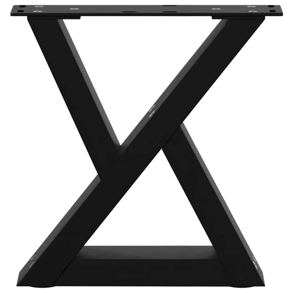 vidaXL Coffee Table Legs 2 pcs Black 40x(30-31.3) cm Steel