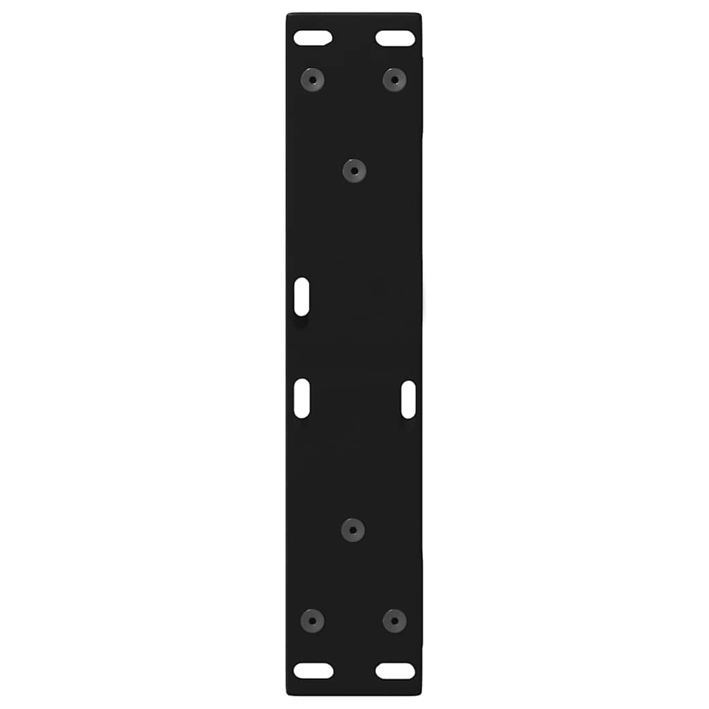 vidaXL Coffee Table Legs 2 pcs Black 40x(30-31.3) cm Steel