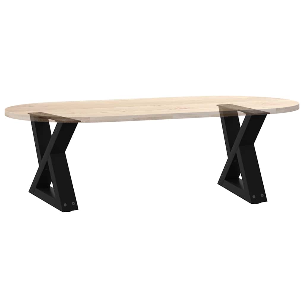 vidaXL Coffee Table Legs 2 pcs Black 40x(30-31.3) cm Steel
