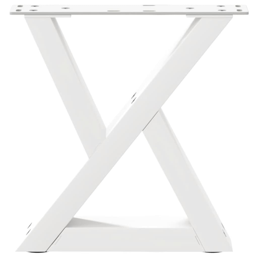 vidaXL Coffee Table Legs 2 pcs White 40x(30-31.3) cm Steel