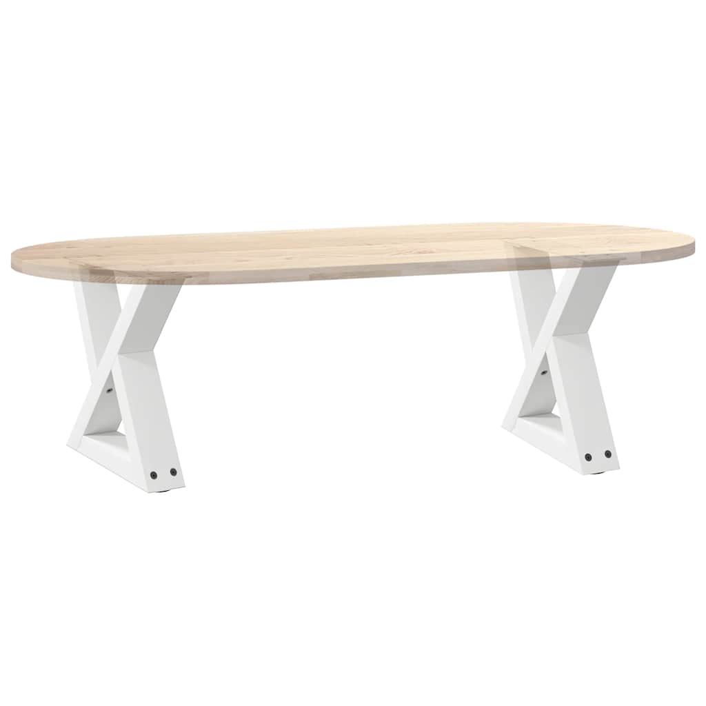 vidaXL Coffee Table Legs 2 pcs White 40x(30-31.3) cm Steel