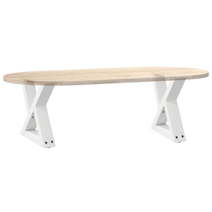 vidaXL Coffee Table Legs 2 pcs White 40x(30-31.3) cm Steel