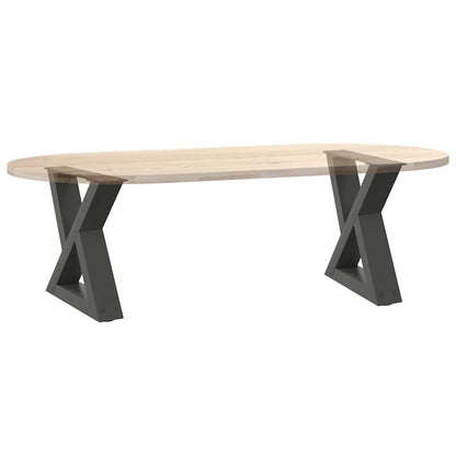 vidaXL Coffee Table Legs 2 pcs Anthracite 40x(30-31.3) cm Steel