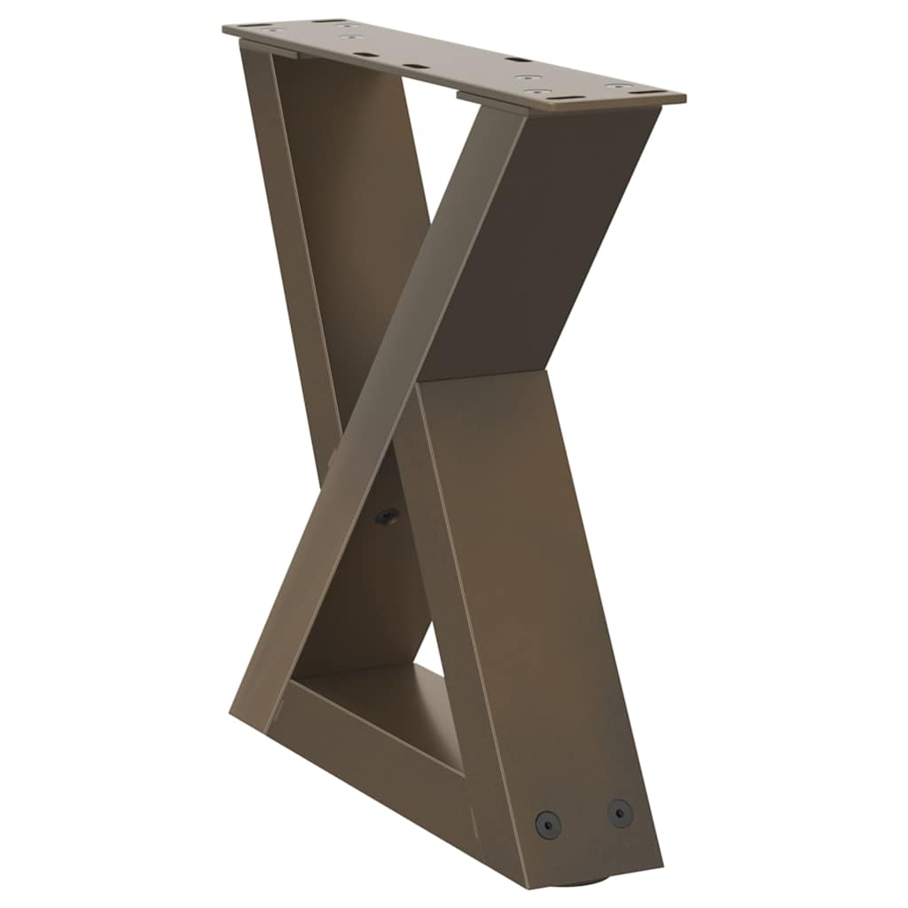 vidaXL Coffee Table Legs 2 pcs Natural Steel 40x(30-31,3) cm Steel