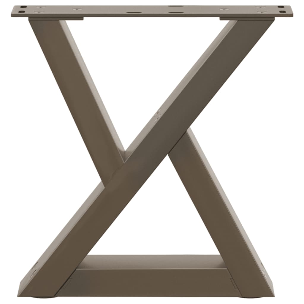 vidaXL Coffee Table Legs 2 pcs Natural Steel 40x(30-31,3) cm Steel