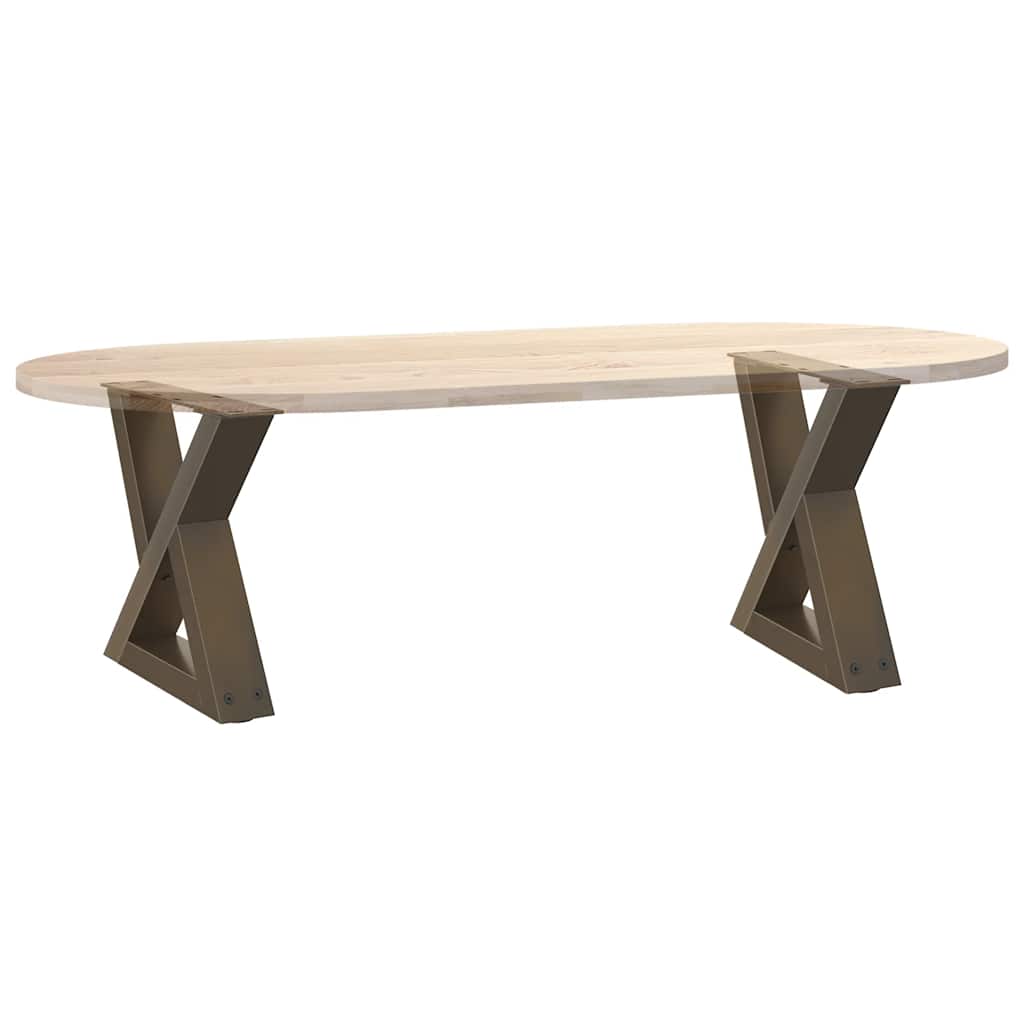 vidaXL Coffee Table Legs 2 pcs Natural Steel 40x(30-31,3) cm Steel