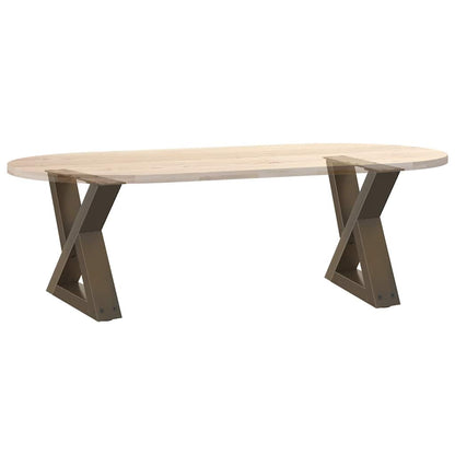 vidaXL Coffee Table Legs 2 pcs Natural Steel 40x(30-31,3) cm Steel