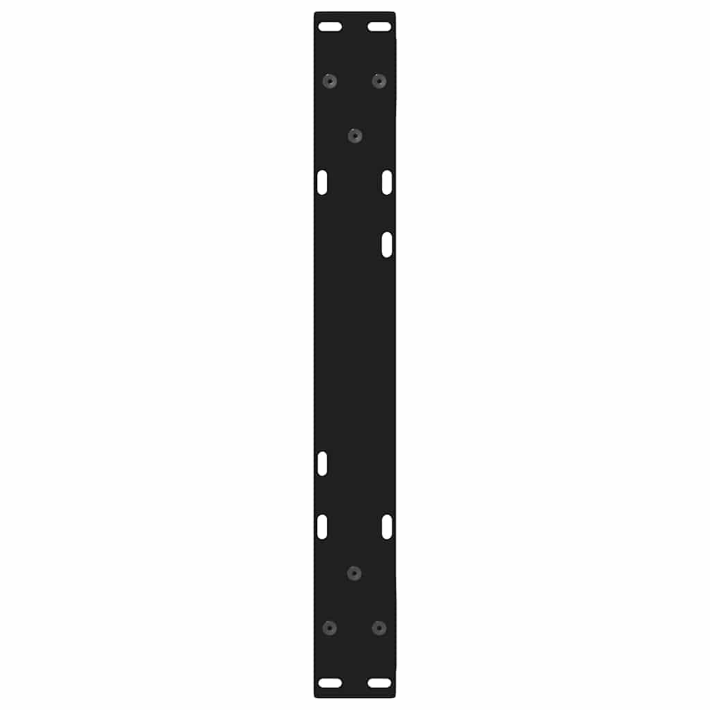 vidaXL Coffee Table Legs 2 pcs Black 50x(30-31.3) cm Steel