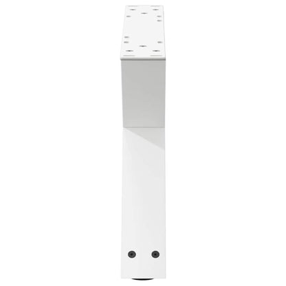 vidaXL Coffee Table Legs 2 pcs White 50x(30-31.3) cm Steel