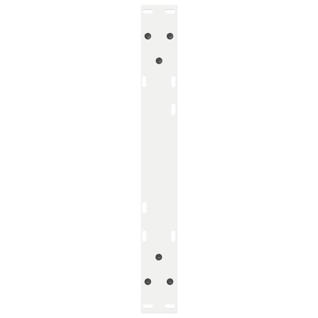 vidaXL Coffee Table Legs 2 pcs White 50x(30-31.3) cm Steel