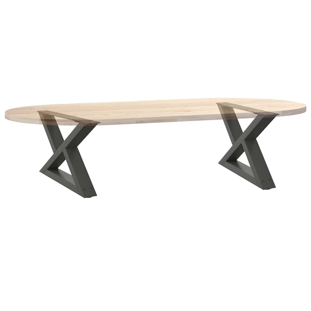 vidaXL Coffee Table Legs 2 pcs Anthracite 50x(30-31.3) cm Steel