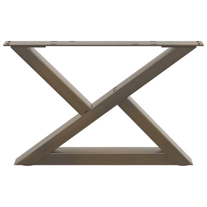 vidaXL Coffee Table Legs 2 pcs Natural Steel 50x(30-31.3) cm Steel