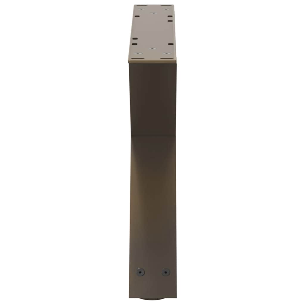 vidaXL Coffee Table Legs 2 pcs Natural Steel 50x(30-31.3) cm Steel