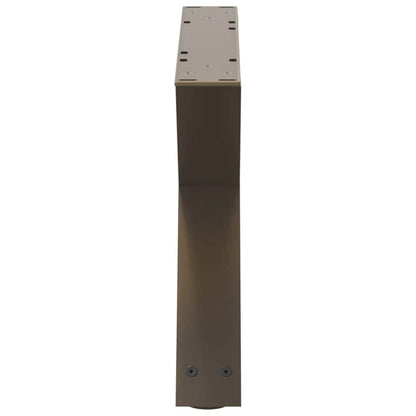 vidaXL Coffee Table Legs 2 pcs Natural Steel 50x(30-31.3) cm Steel
