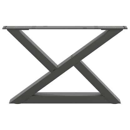 vidaXL Coffee Table Legs 2 pcs Anthracite 60x(30-31.3) cm Steel