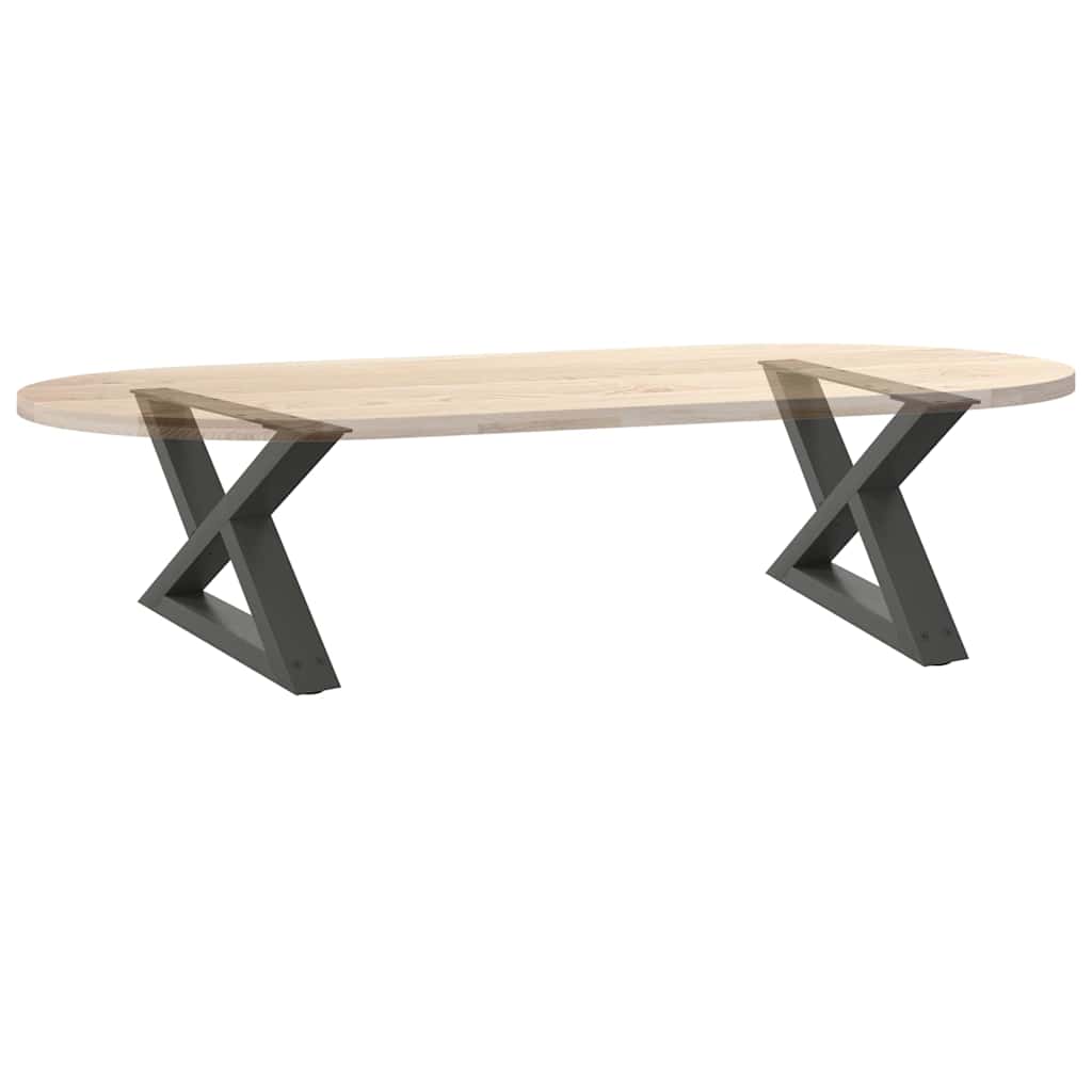 vidaXL Coffee Table Legs 2 pcs Anthracite 60x(30-31.3) cm Steel