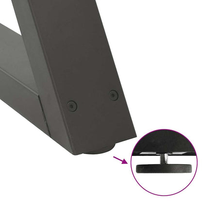 vidaXL Coffee Table Legs 2 pcs Anthracite 60x(30-31.3) cm Steel