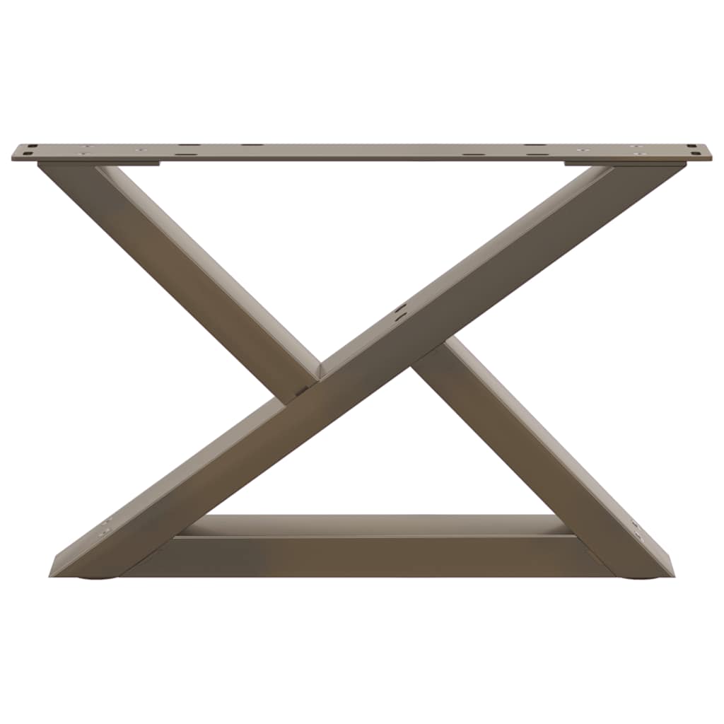 vidaXL Coffee Table Legs 2 pcs Natural Steel 60x(30-31.3) cm Steel