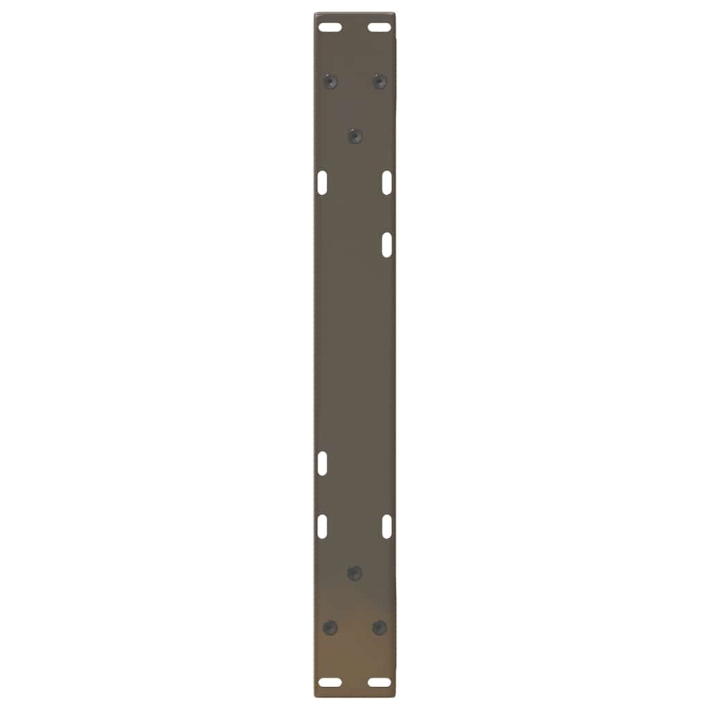 vidaXL Coffee Table Legs 2 pcs Natural Steel 60x(30-31.3) cm Steel