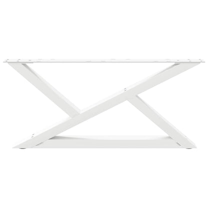 vidaXL Coffee Table Legs 2 pcs White 70x(30-31.3) cm Steel
