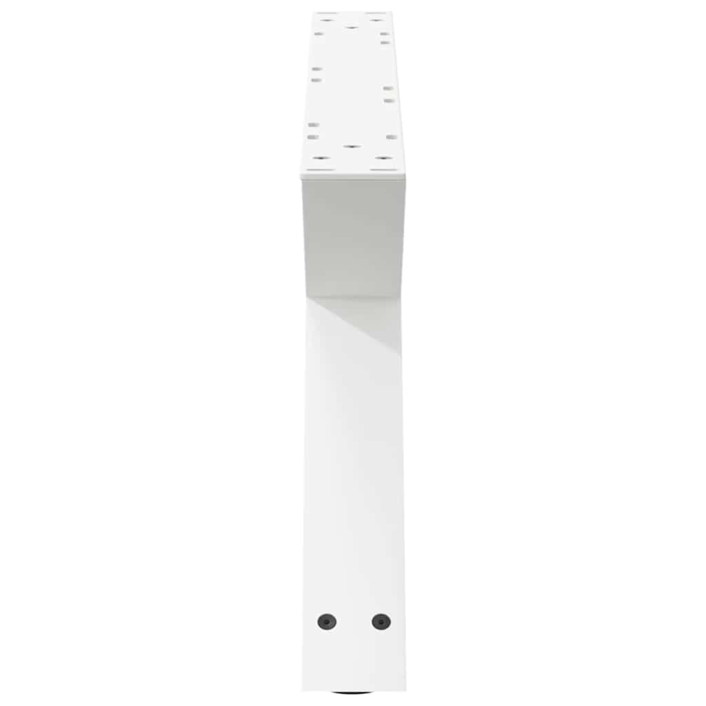 vidaXL Coffee Table Legs 2 pcs White 70x(30-31.3) cm Steel