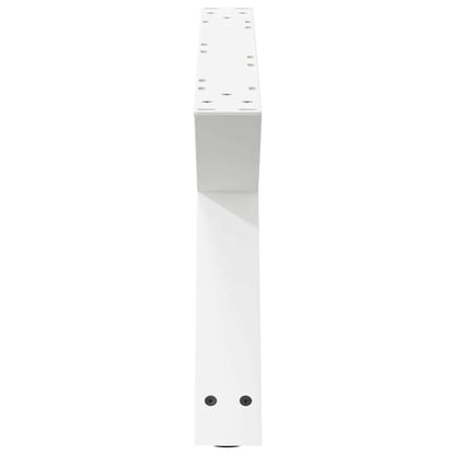 vidaXL Coffee Table Legs 2 pcs White 70x(30-31.3) cm Steel
