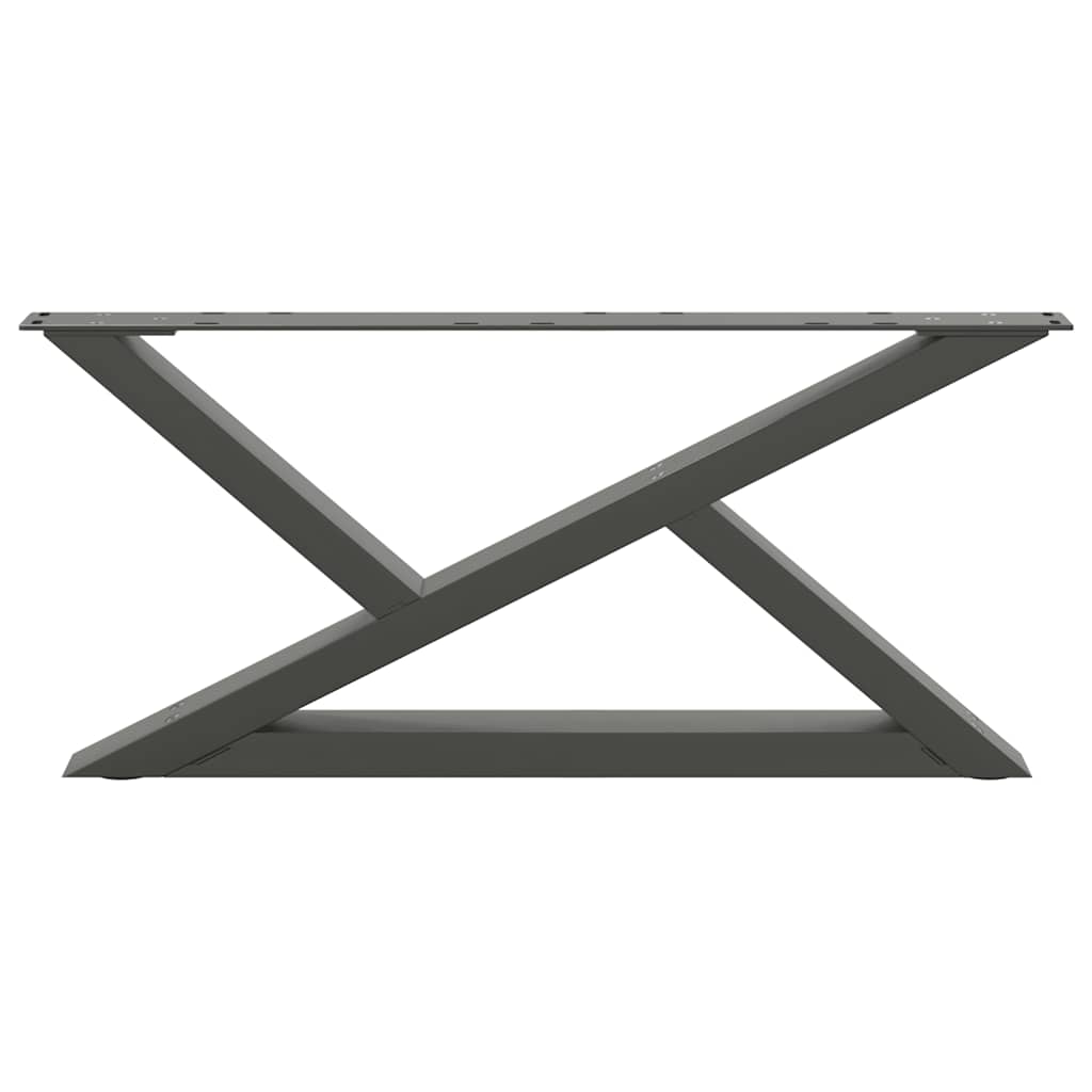 vidaXL Coffee Table Legs 2 pcs Anthracite 70x(30-31,3) cm Steel
