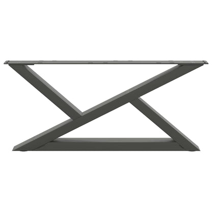 vidaXL Coffee Table Legs 2 pcs Anthracite 70x(30-31,3) cm Steel