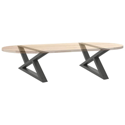 vidaXL Coffee Table Legs 2 pcs Anthracite 70x(30-31.3) cm Steel