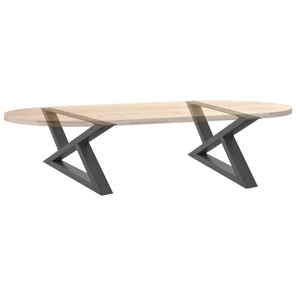 vidaXL Coffee Table Legs 2 pcs Anthracite 70x(30-31,3) cm Steel