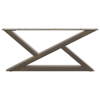 vidaXL Coffee Table Legs 2 pcs Natural Steel 70x(30-31,3) cm Steel