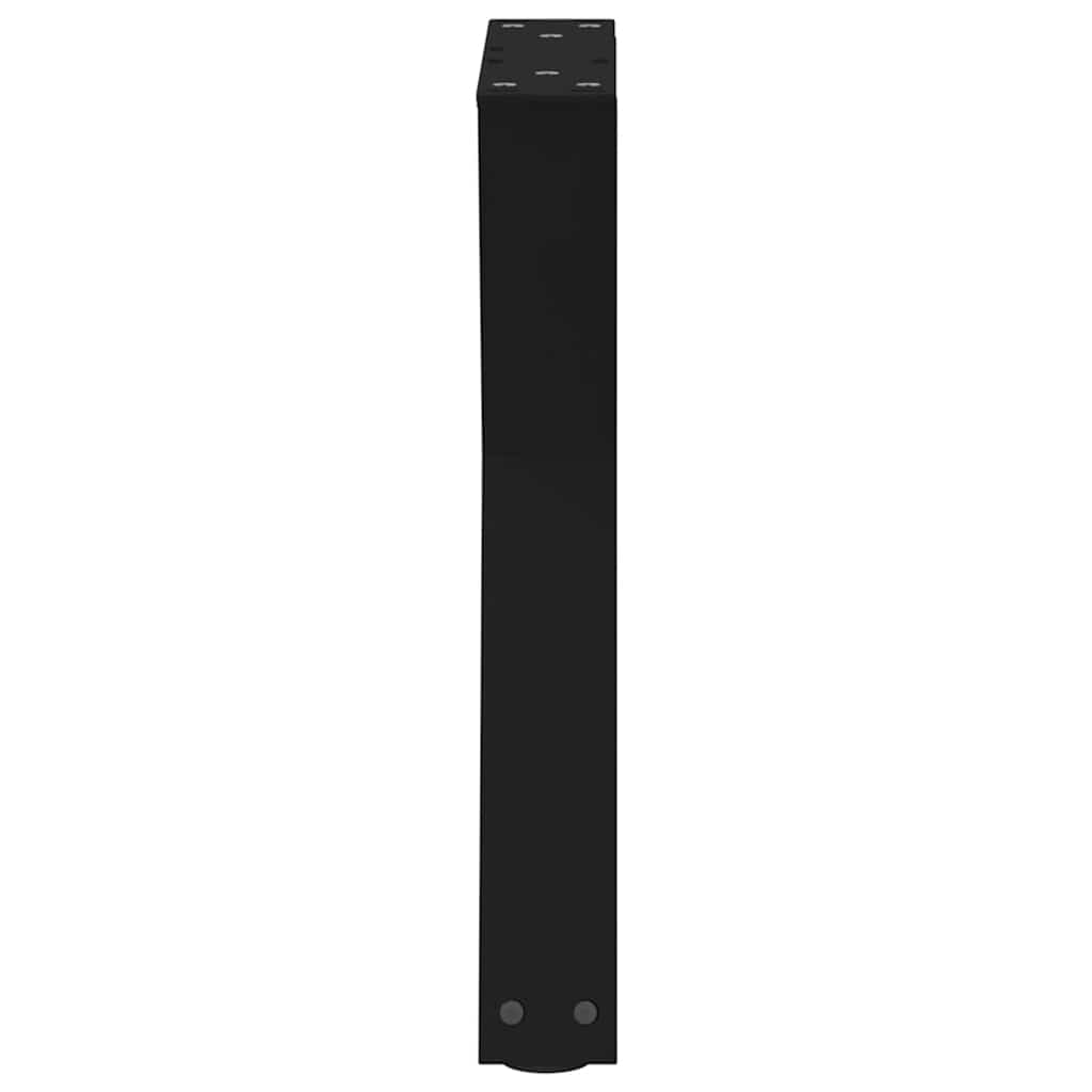 vidaXL Coffee Table Legs 2 pcs Black 28x(42-43,3) cm Steel