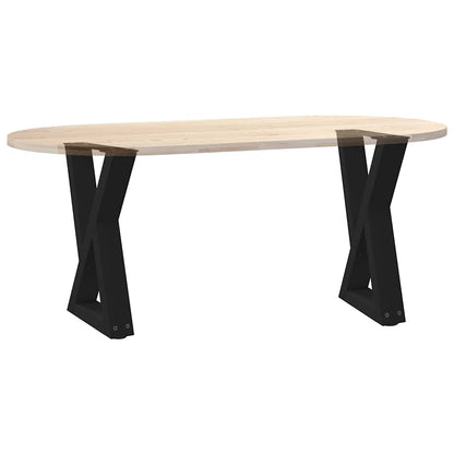 vidaXL Coffee Table Legs 2 pcs Black 28x(42-43,3) cm Steel