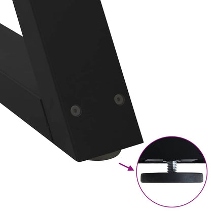 vidaXL Coffee Table Legs 2 pcs Black 28x(42-43.3) cm Steel