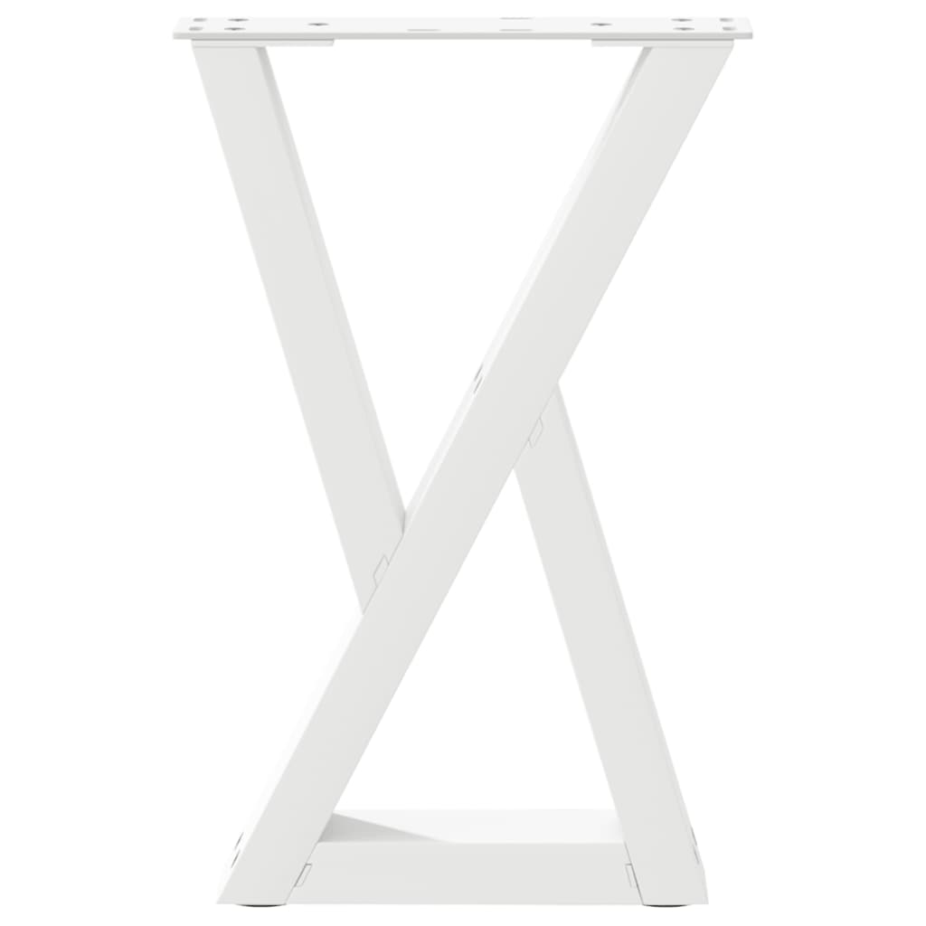 vidaXL Coffee Table Legs 2 pcs White 28x(42-43.3) cm Steel