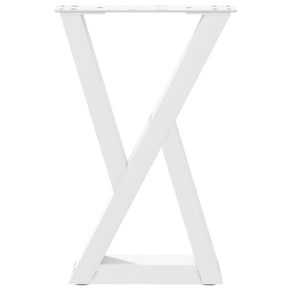 vidaXL Coffee Table Legs 2 pcs White 28x(42-43.3) cm Steel