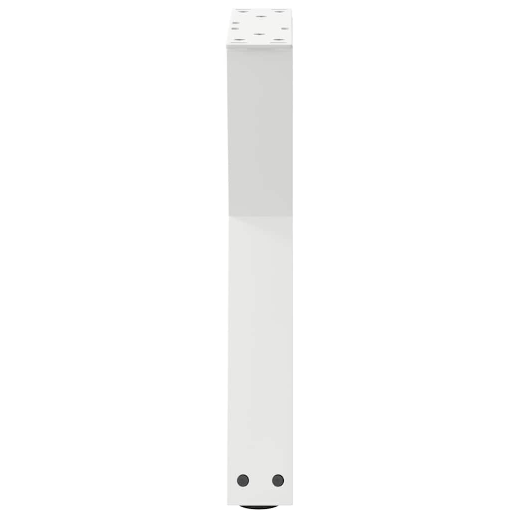 vidaXL Coffee Table Legs 2 pcs White 28x(42-43.3) cm Steel