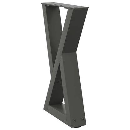 vidaXL Coffee Table Legs 2 pcs Anthracite 28x(42-43.3) cm Steel