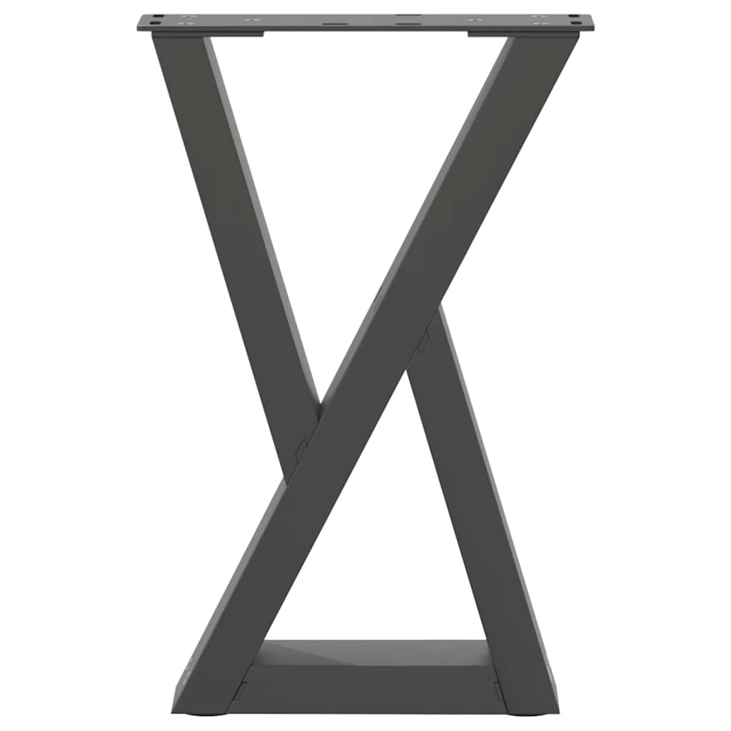 vidaXL Coffee Table Legs 2 pcs Anthracite 28x(42-43.3) cm Steel