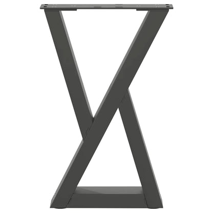 vidaXL Coffee Table Legs 2 pcs Anthracite 28x(42-43.3) cm Steel