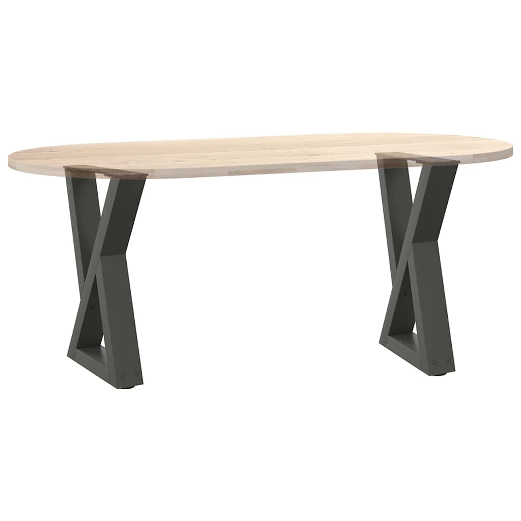 vidaXL Coffee Table Legs 2 pcs Anthracite 28x(42-43.3) cm Steel
