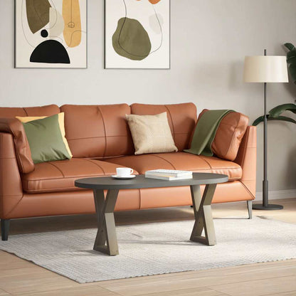 vidaXL Coffee Table Legs 2 pcs Natural Steel 28x(42-43.3) cm Steel