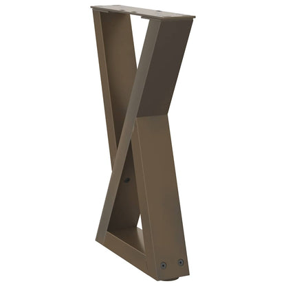 vidaXL Coffee Table Legs 2 pcs Natural Steel 28x(42-43.3) cm Steel