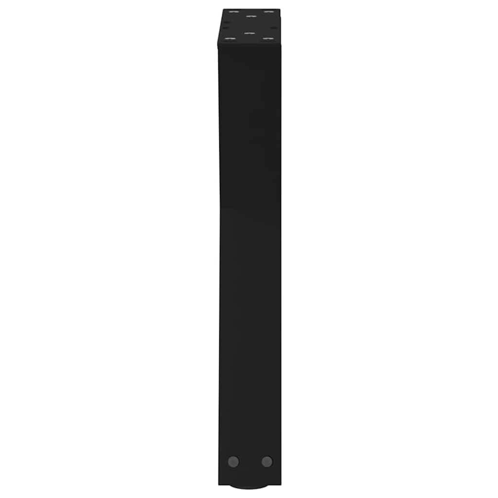 vidaXL Coffee Table Legs 2 pcs Black 38x(42-43.3) cm Steel